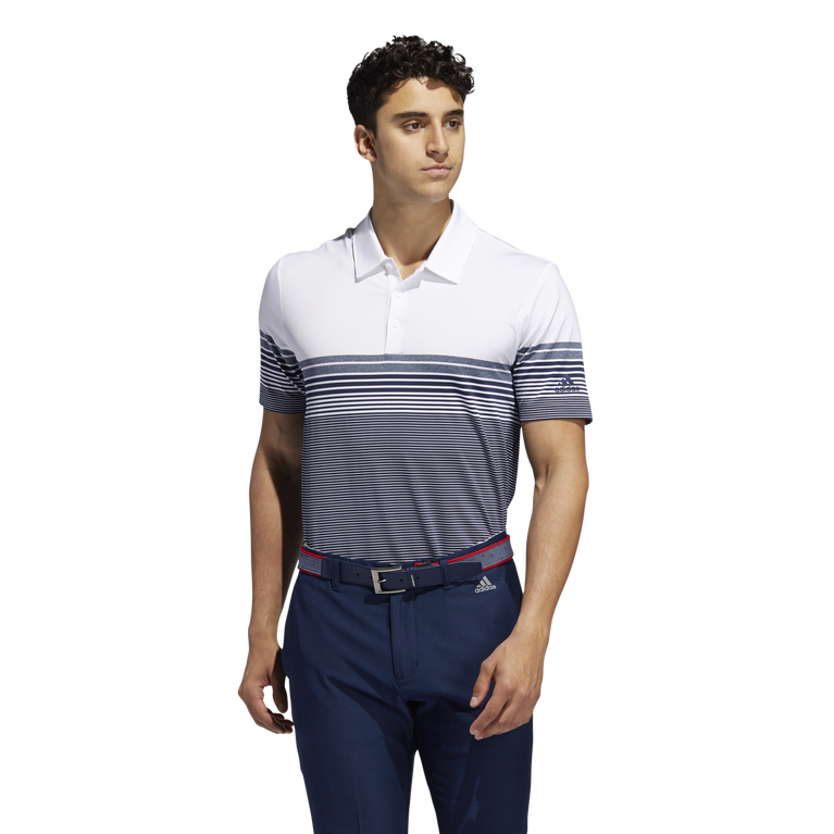 PGA TOUR Mens Standard Short Sleeve Gradient Stripe Printed Polo Shirt